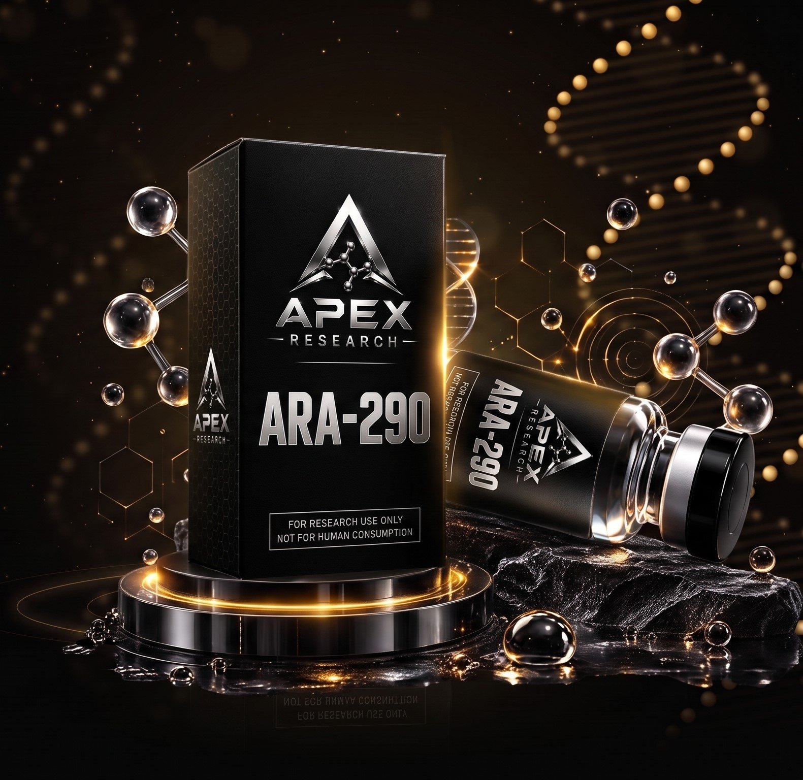 Apex Research certified peptide vials